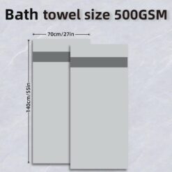 Alternative view of Pure Cotton Bath Towel Set, 2-Piece Pack (27 x 55 inches) — Super absorbent, quick-drying, and soft to the touch. Suitable for use in bathrooms, spas, and gyms; also makes for an excellent gift.