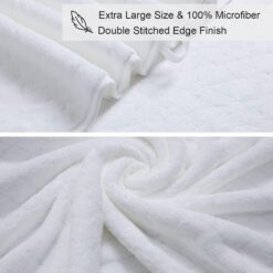 Alternative view of Pure white thick hand towel 2-piece set