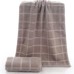 40 x 90 cm Plaid Pure Cotton Towel: Unisex face/bathroom towel; also suitable for use with bathrobes, sunbathing, saunas, yoga, and similar settings.