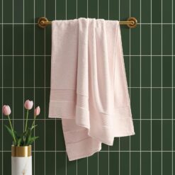 Bath Towel - 1 Piece - 100% Cotton - Soft, Highly Absorbent, 30" x 56", Blush Pink