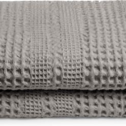 Waffle Weave Bathroom Towels | 100% Pure Cotton | Quick-Drying | Large Size Waffle Bath Towels | Absorbent & Lightweight Travel Towels | 2-Piece Bath Towel Set | Classic Style