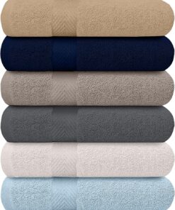 Alternative view of Lightweight high-absorbency bath towel 6-piece set