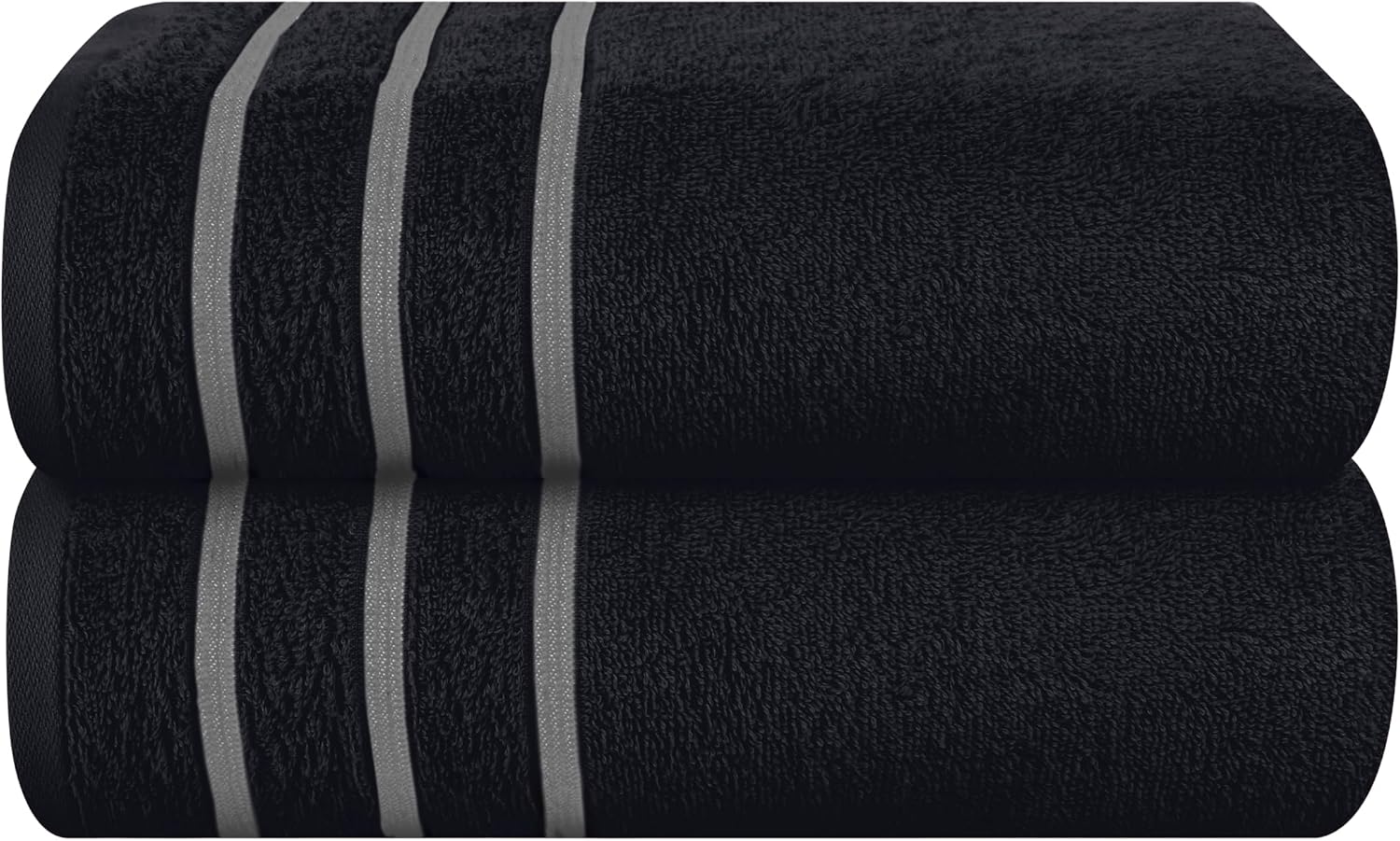 Pure Cotton 2-Pack Extra-Large Bath Towel Set (28 x 55 inches) — Oversized bath towels that are super absorbent, compact, and portable. Quick-drying and lightweight—the ideal choice for the gym, travel, camping, and the pool.